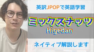 『英語学習』ミックスナッツの英訳をネイティブが分かりやすく解説 / Official髭男dism / JPOP