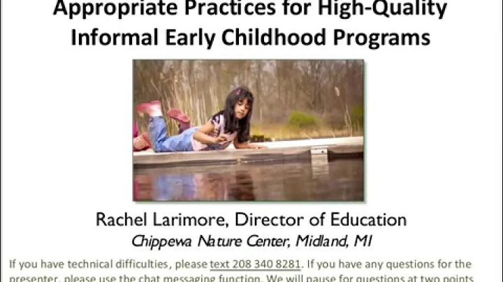 Developmentally Appropriate Practices for Early Childhood Nature Play Programs