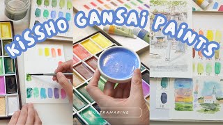 Trying out Kissho gansai watercolor from Japan 🇯🇵 💟 reviews and painting🎨