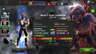 Human Torch vs Dragon Man v AW - Power focus 2 (Marvel Contest of Champions)