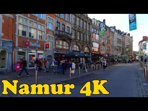 Namur, Belgium Walking tour 4K. [September 2022] Capital of Wallonia.