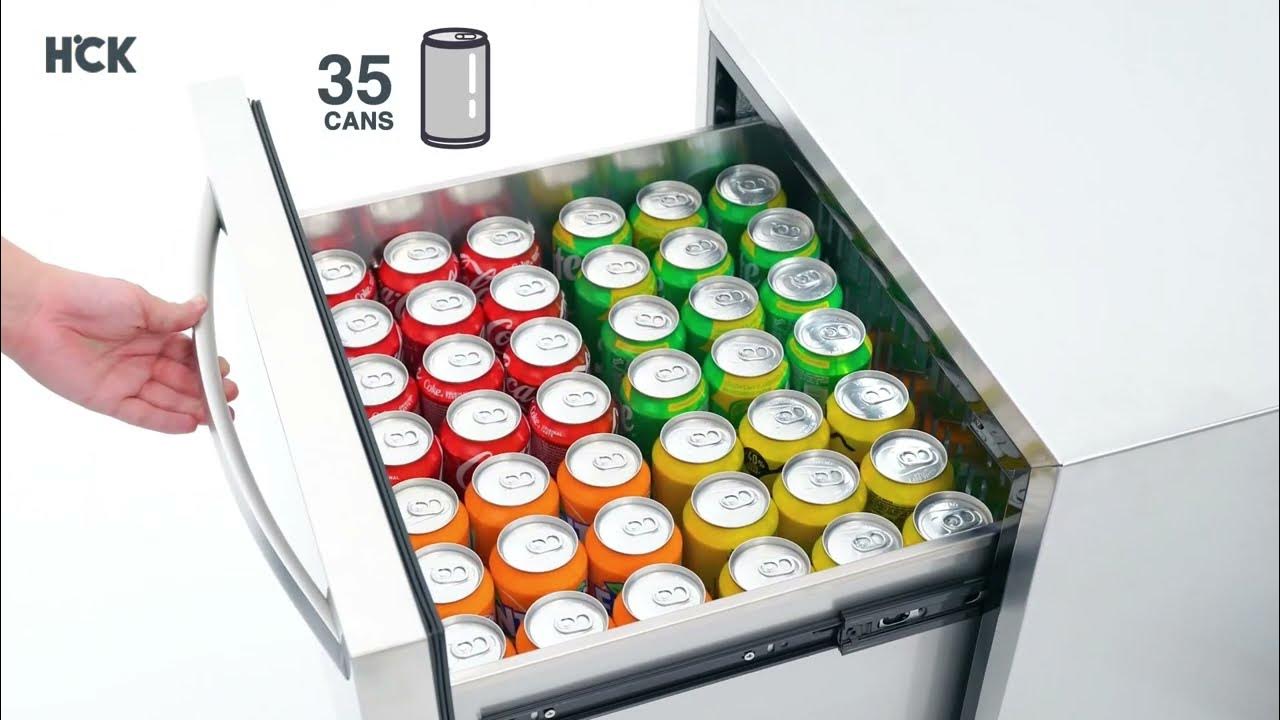 24"HCK Stainless Steel Drawer Beverage Refrigerator Drawer D150 YouTube