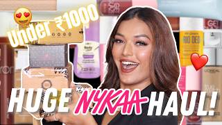 HUGE *Under Rs. 1000* NYKAA Haul! Discovering Underrated Beauty brands! Sarah Sarosh