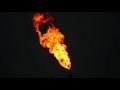 35 meter tall gas flame (150000 m3/h) filmed in slow-motion.