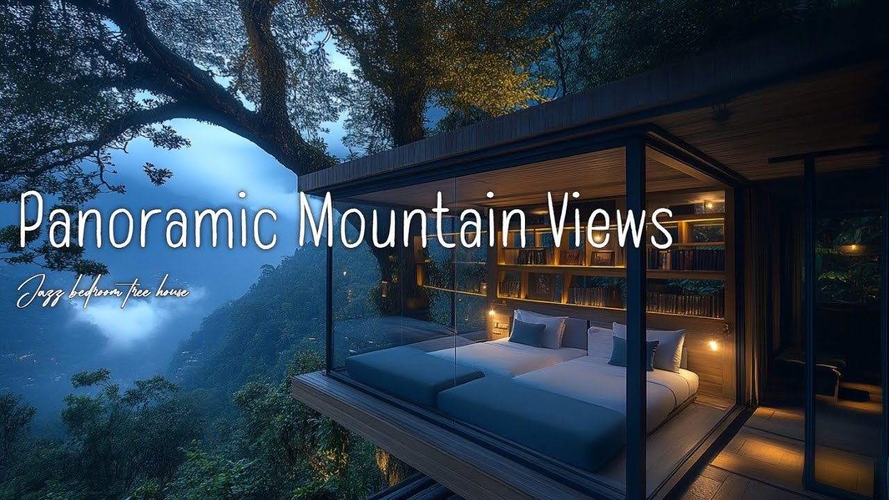 Soothe Your Soul in a Jazz Music Bedroom Tree House with Scenic Nature Views