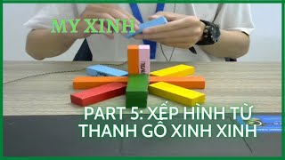 Cùng các bạn xếp mô hình từ các thanh gỗ đẹp nhất by MY XINH 1,026 views 4 years ago 3 minutes, 18 seconds