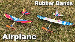 DIY Plastic Foam Elastic Rubber Powered Flying Plane Kit Aircraft Model toyBLUS 
