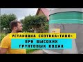 Септик Танк Установка. Участок с Грунтовыми Водами. Опалубка Септик.