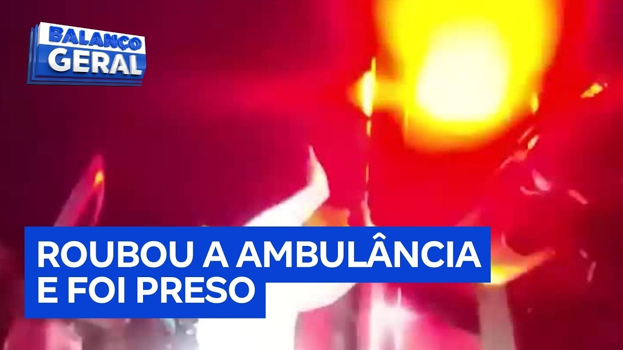 Homem rouba ambulância nos EUA e é preso nu após perseguição