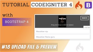 18 Upload File & Image Preview using Dropify - Tutorial CodeIgniter 4 & Bootstrap 4