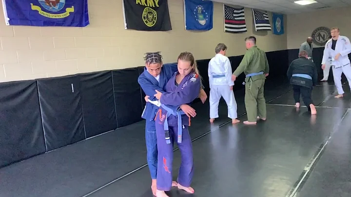 Avery Taylor Hip toss with Reagan Garrett