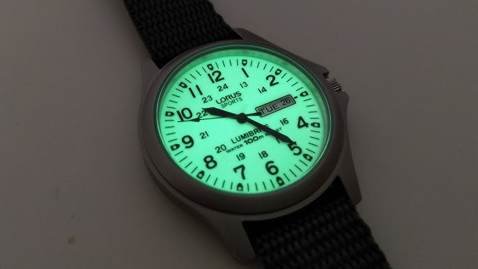 Incredible Full Lume Field Watch! Lorus RJ655AX9 Review - YouTube