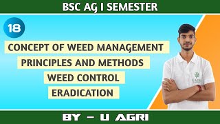 Weed management | principles of weed control | weed eradication #video #uagri #bscag