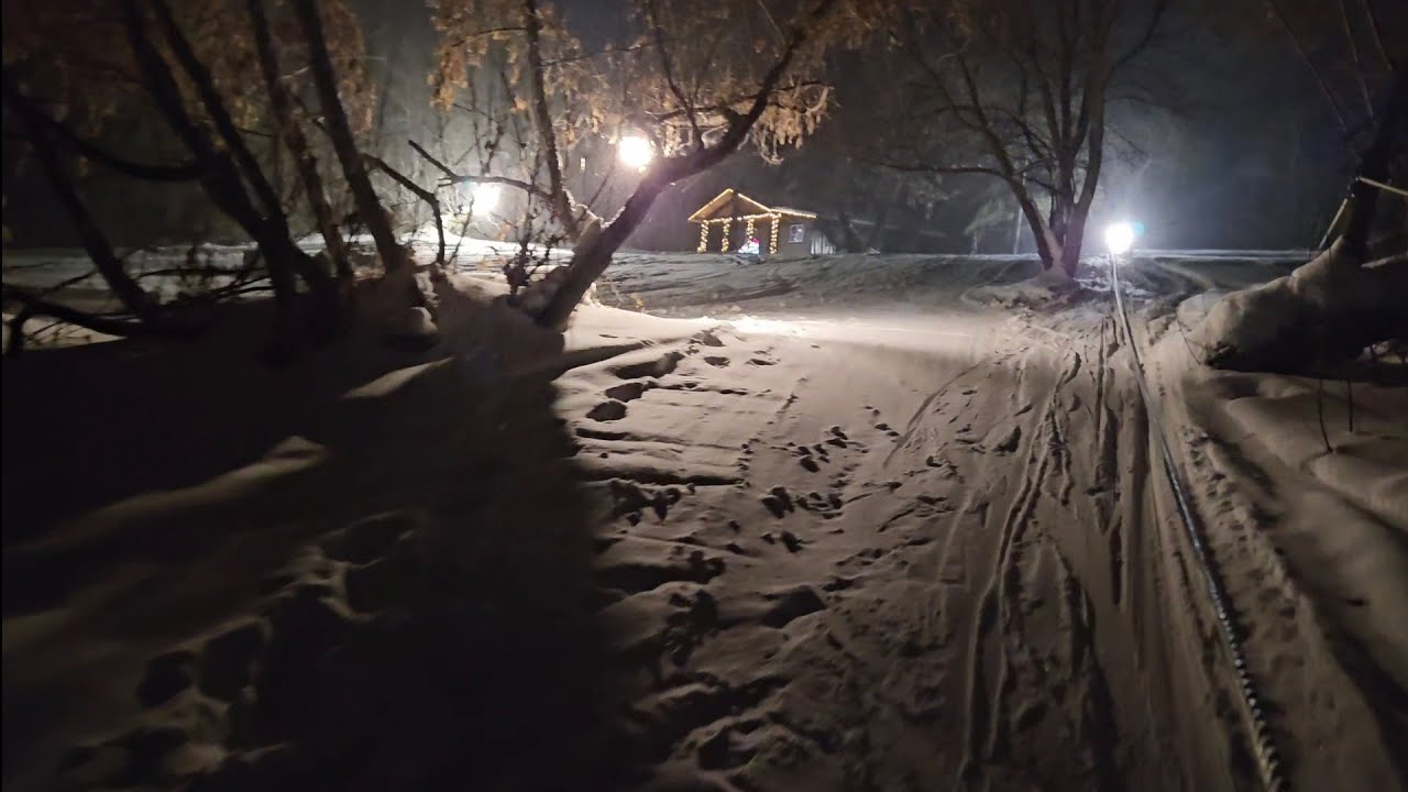 Частное ночное катание на лыжах
