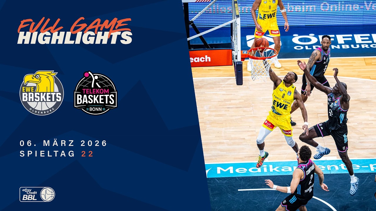 EWE Baskets Oldenburg vs  Telekom Baskets Bon: Full Game Highlights - Spieltag 22, 25/26