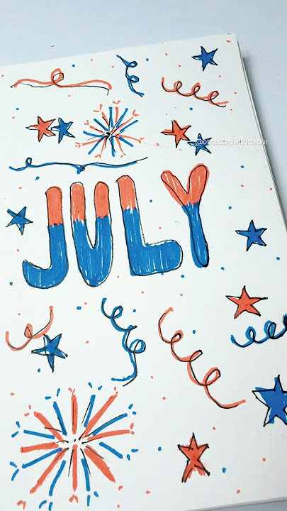 July Theme #shorts #art #posca #usa #freedom