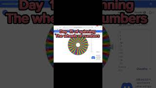 Day 15 of spinning the wheel of numbers 1-100 #number #wheelofnames