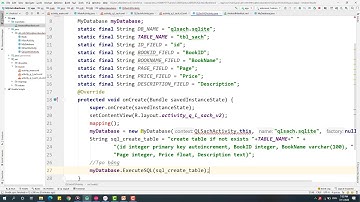 10.4  SQLite - QLSach Viết lại các hàm insert, uodate, delete để thêm sửa xóa sách