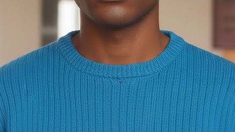 Machinaal gebreide trui met ronde hals voor volwassenen