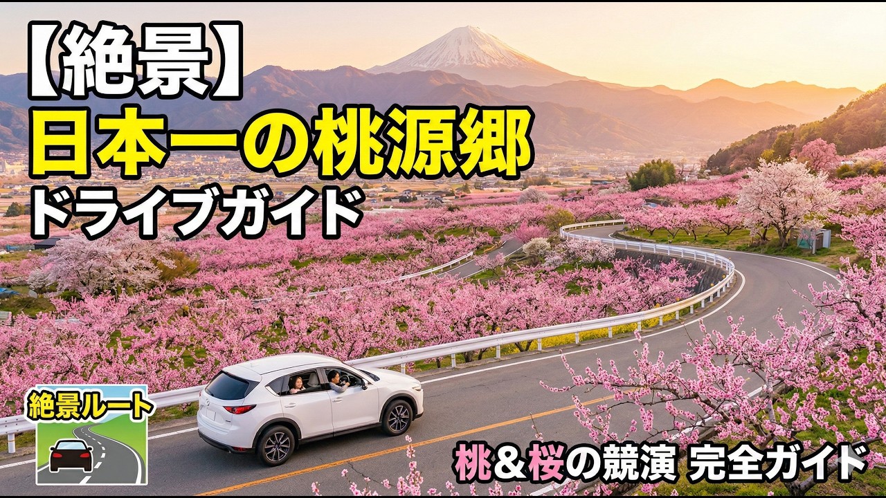Scenic Drive] A Pink Carpet Dyes Koshu in Yamanashi! A Complete