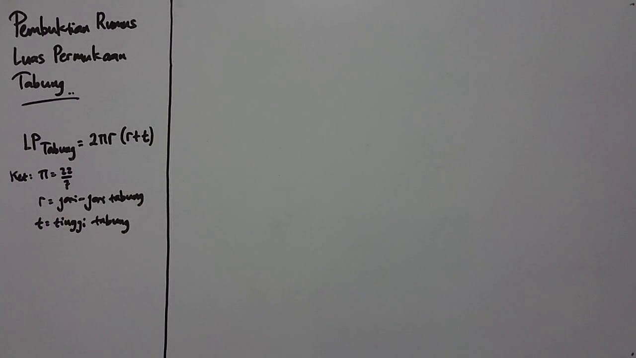 Asal Usul Pembuktian Rumus Luas Permukaan Tabung Bangun Ruang Sisi