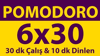 Pomodoro Tekniği 6 X 30 Dakika 30 Dk Çalış 10 Dk Dinlen Pomodoro Sayacı Alarmlı Müziksiz