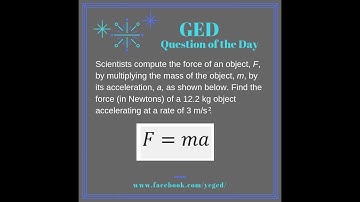 GED QOD: Utilizing Science Formulas 1