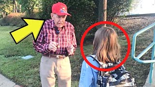 Man Stops Girl Every Day Before School, Mom Catches Him In The Act