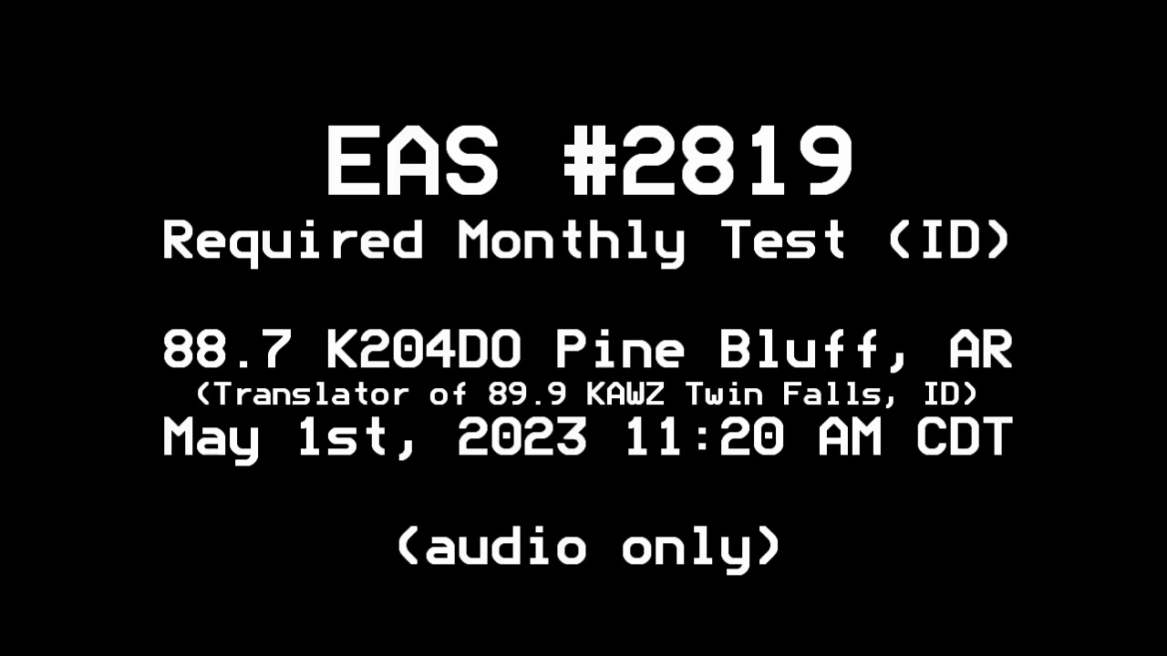 Idaho Statewide EAS Test (via CSN International) (EAS 