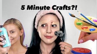 Trying 5 Minute Crafts Makeup Hacks | Natasha Jane Wood