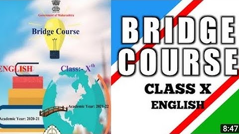 Bridge Course - Activity No. 1 ENGLISH | Class 10th SSC Maharashtra Board| Gyan Setu Bridge Course