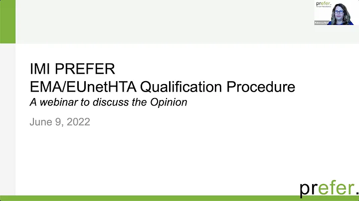 Webinar on the EMA qualification opinion of PREFER