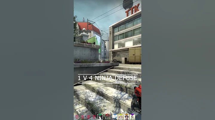 CSGO 1V4 CLUTCH NINJA DEFUSE WITHOUT SMOKE