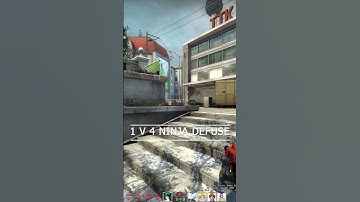 CSGO 1V4 CLUTCH NINJA DEFUSE WITHOUT SMOKE