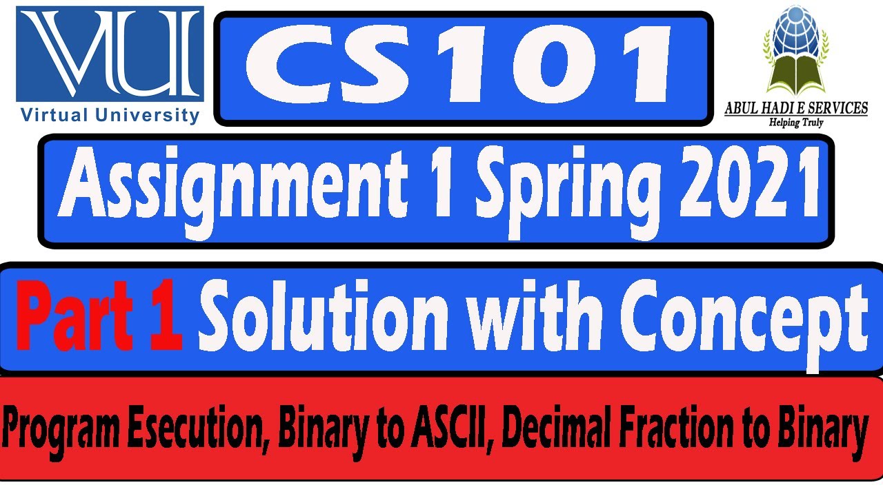 cs101 assignment 1 solution 2021