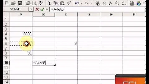 Comment faire une division sur un tableau Excel ?