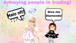 ANNOYING PEOPLE YOU MEET IN ROYALE HIGH TRADING | Roblox Royale high