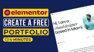 Hoe maak je een portfoliowebsite in WordPress met Elementor (gratis 2025) | Elementor gratis port...