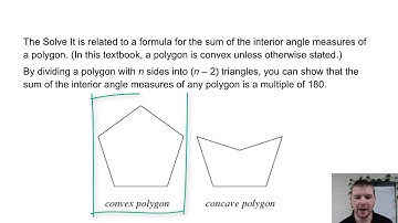 Geometry 6-1 The Polygon Angle Sum Theorems: Problem 1 - Finding a Polygon Angle Sum