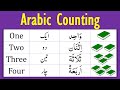 Arabic Numbers 1 to 20 in English and Urdu | Arabic Numbers | Counting in Arabic