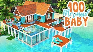 100 Mermaid Baby Challenge || The Sims 4: Speed Build