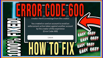 Fix Roblox Error Code 600 – "You Used an Account to Avoid an Enforcement | How to fix ERROR CODE 600