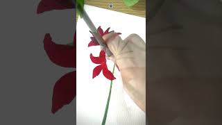 Brilliant red spider lily ✨💫#shotrs #shortvideo #youtubeshorts#painting#flowerpainting