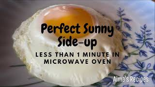 Fried egg in microwave oven in less than a minute!
