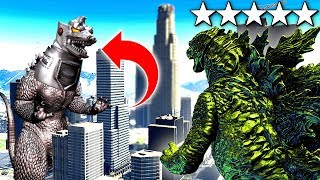 MECHA GODZILLA INVADES The City To Fight GODZILLA! (Who Will Win?) - GTA 5 Mods Funny Gameplay