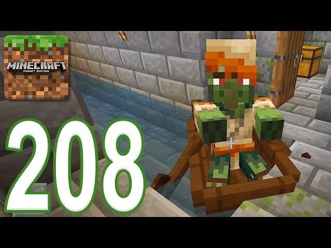 Minecraft: PE - Gameplay Walkthrough Part 208 - Escape The Zombie Dungeon (iOS, Android)