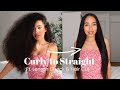 CURLY TO STRAIGHT WITH TYMO - Silky, long lasting results! + length check & Haircut