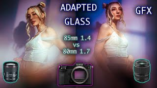 FUJI GFX 85mm 1.4 VS 80mm 1.7 🤯 Is ADAPTED GLASS BETTER ?? gfx 50sii 100s Kipon ef adapter RAW FILES