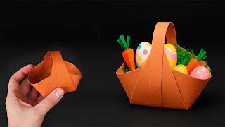 Origami Easter Basket – No Cut, No Glue (DIY Gift Idea!)