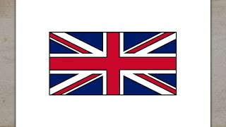 Cara menggambar bendera Inggris Raya / Britania Raya